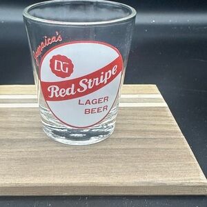 Red Stripe Lager Beer Glass